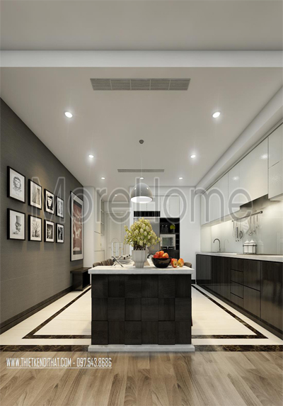  Thiết kế phòng bếp chung cư hiện đại tại ROYAL CITY - Anh Nguyên